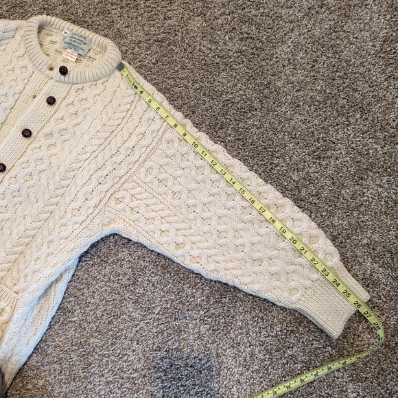 Aran Wool Cardigan Sweater - Picture 5 of 8